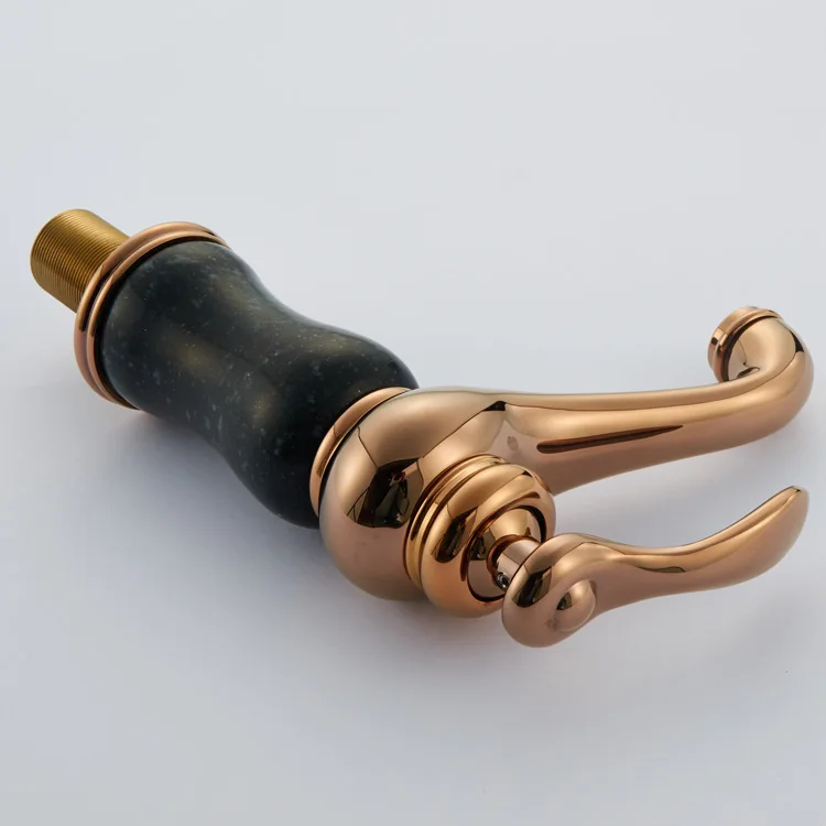 Бесплатная доставка Golden Rose ванной бассейна кран с камня нефрита горячей и