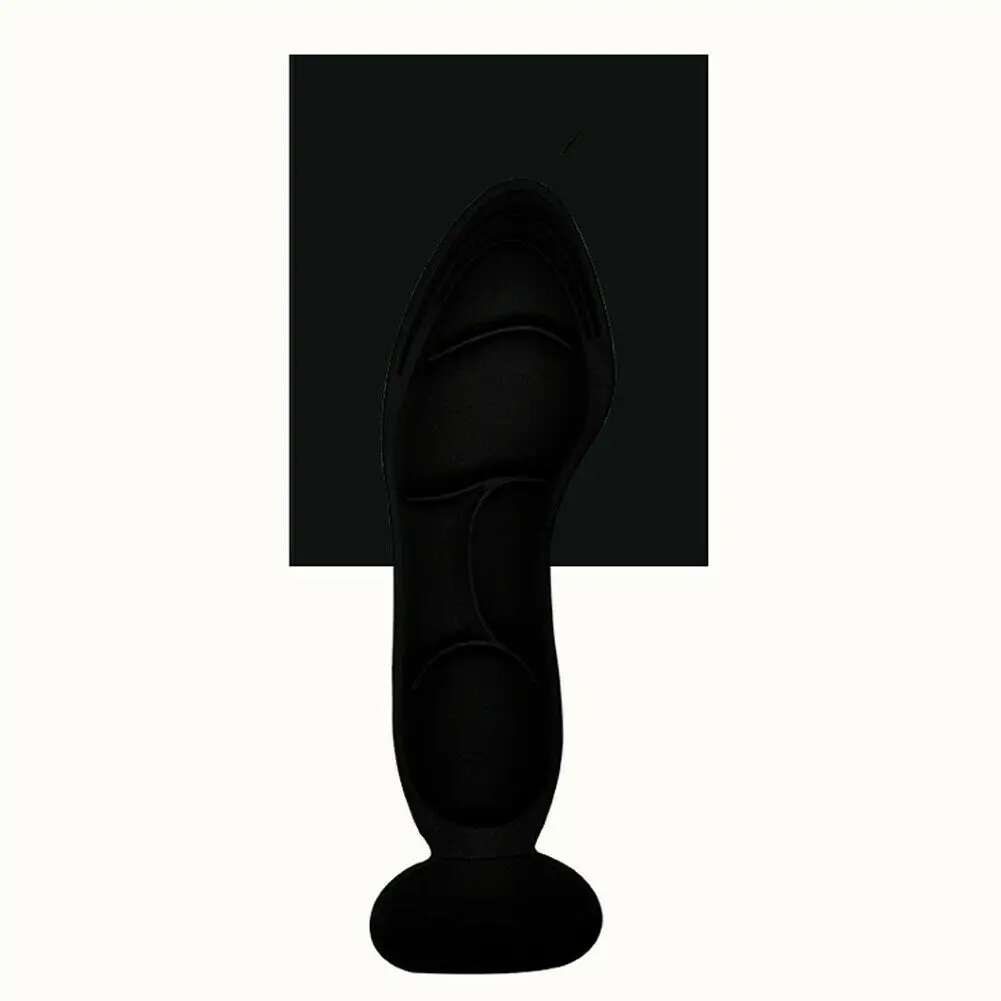 Black Round Memory Sponge 4D обувные стельки с подушечками на пятке удобные вставки для женщин Новинка - Цвет: Black Round