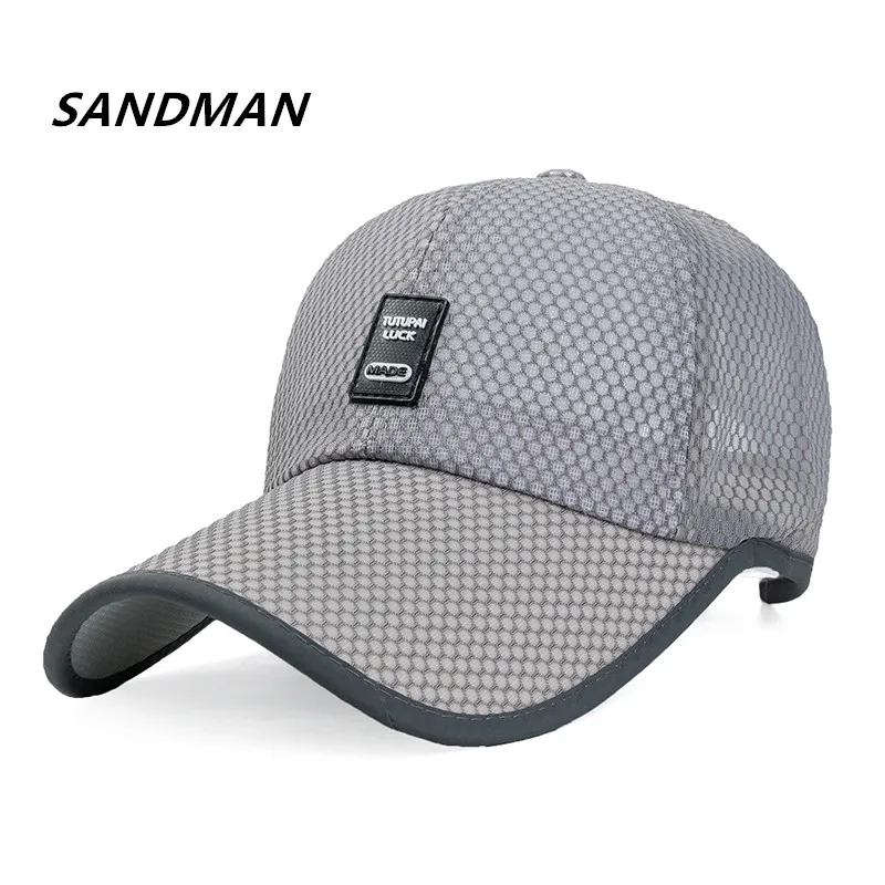 

High Quality Quick Dry Snapback Baseball Cap Brand Net Cap Summer Sun Dad Hat Casual Breathable Bone Casquette Gorras Women Men