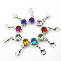 new 100pcslot mix random color crystal dangle charms ccb hanging lobster clasp charms for braceletpendant necklace diy jewelry