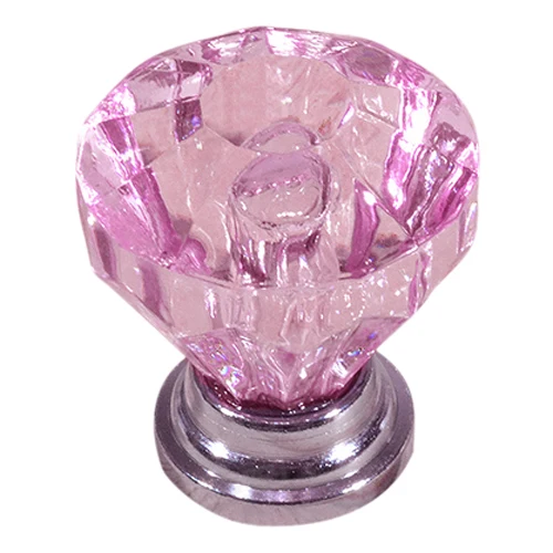 12X розовый кристалл Стекло дверные ручки ящика корпусной Мебель тянуть |