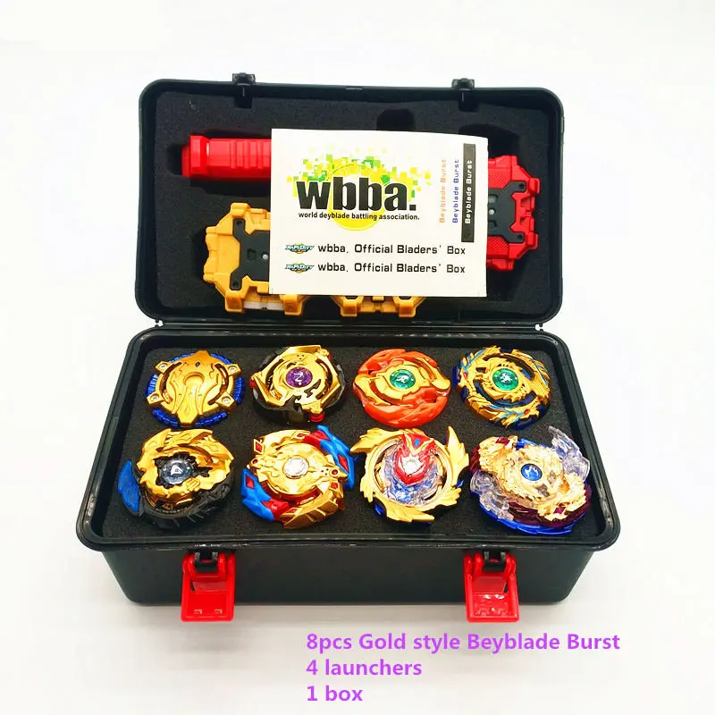 Набор топов пусковые установки Beyblade игрушки Toupie Металл God Burst волчок Bey Blade Blades игрушки bay blade bables - Цвет: BOX A
