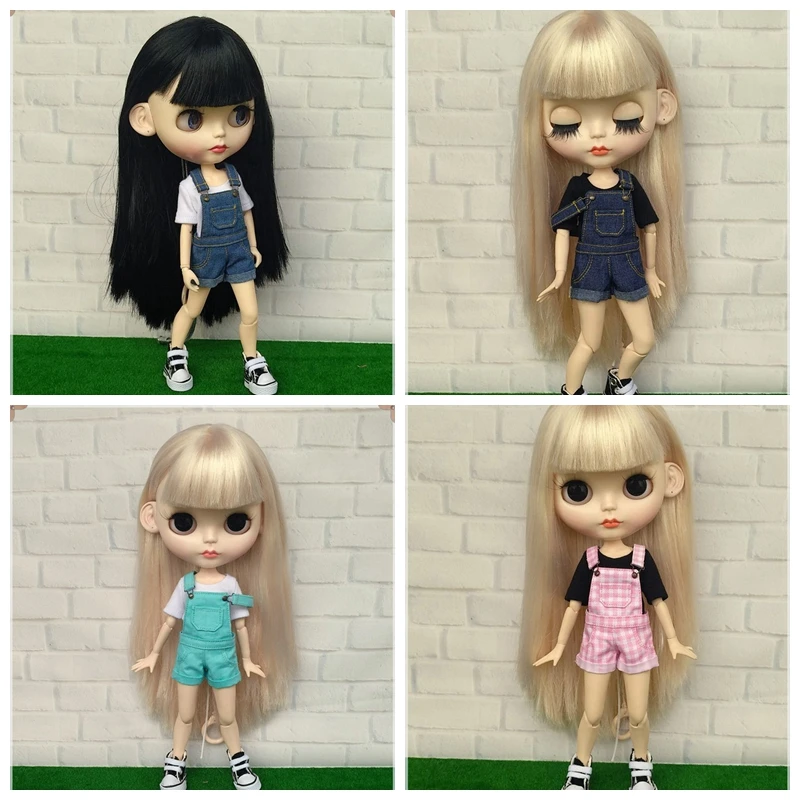 Комплект одежды для кукол Blyth 2 шт./компл. футболка комбинезон штаны аксессуары blyth