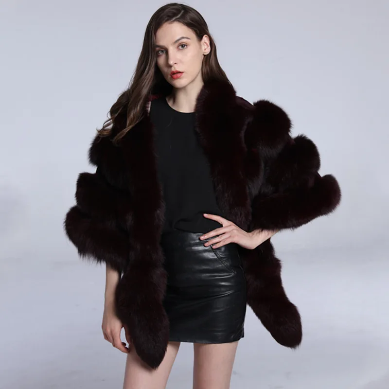 2018 new paragraphs ms fox fur coat MAO female qiu dong season short han edition shawl | Женская одежда