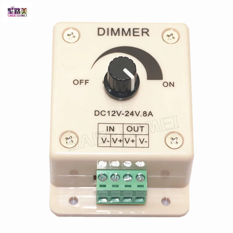 DC12V 24V светодиодный диммер 8A 96 Вт или 30A 360 Регулируемая яркость лампы полосы света