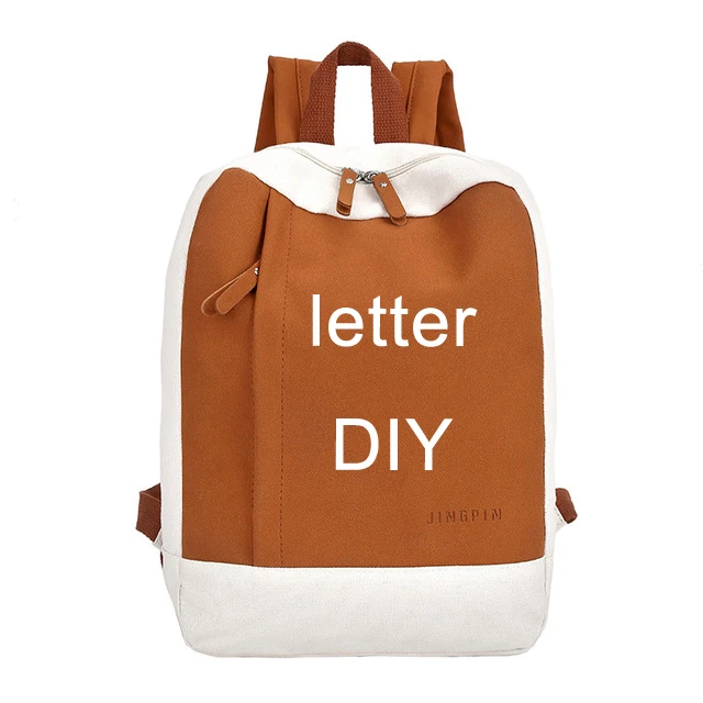 Женский рюкзак в стиле Харадзюку модный с буквенным принтом сделай сам школьный