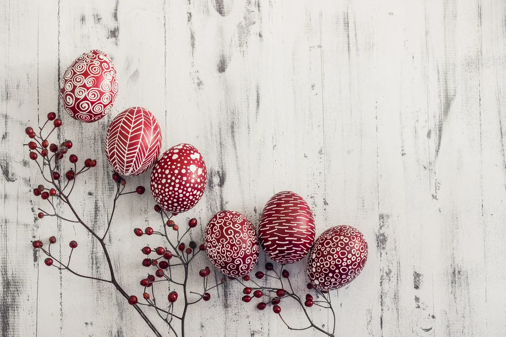 LIFE MAGIC BOX Communion Decoration Girl Easter White Wood Red Egg Photocall Birthday | Backgrounds