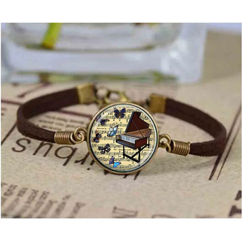Ювелирный браслет с пианино музыкальными нотами ювелирные изделия браслеты
