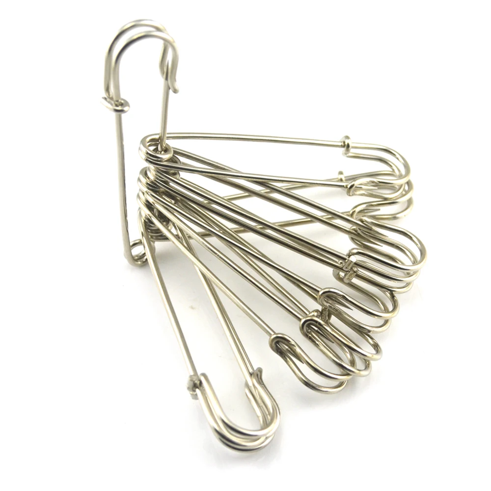 10 шт. 4 дюймовые большие никелированные Серебристые Металлические безопасные