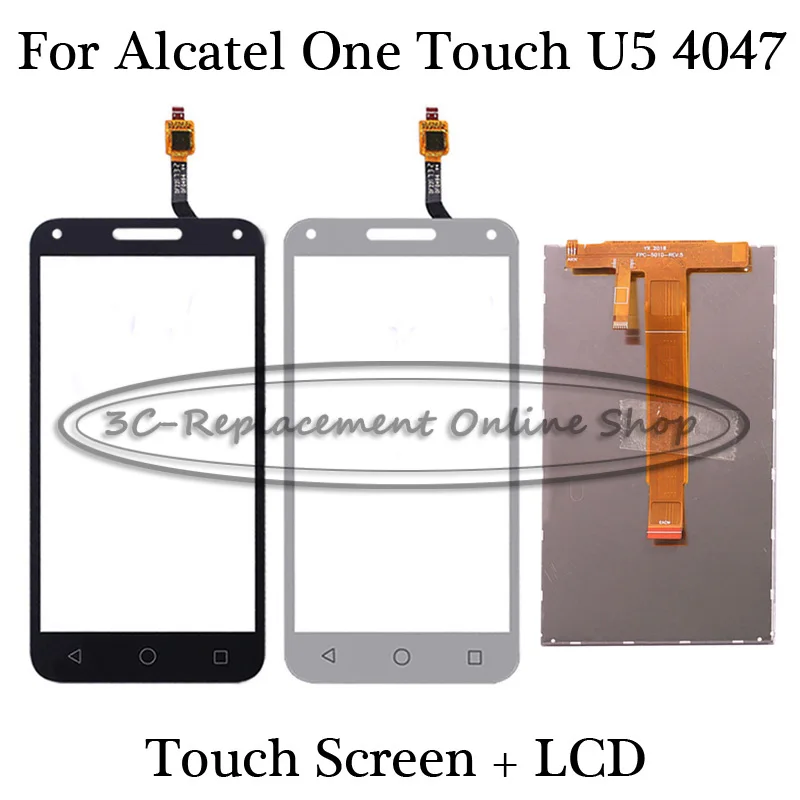 Задняя/белая Новинка 5 0 дюймов для Alcatel One Touch U5 3G 4047D 4047 ЖК дисплей сенсорный экран