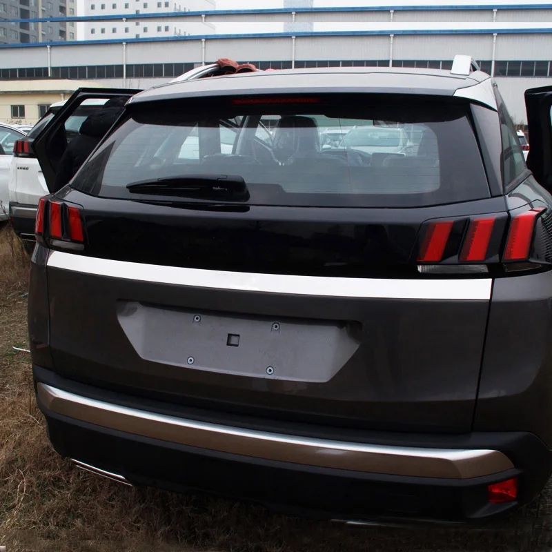 AX для Peugeot 3008 2017 хромированная Задняя Крышка багажника накладка на задние ворота