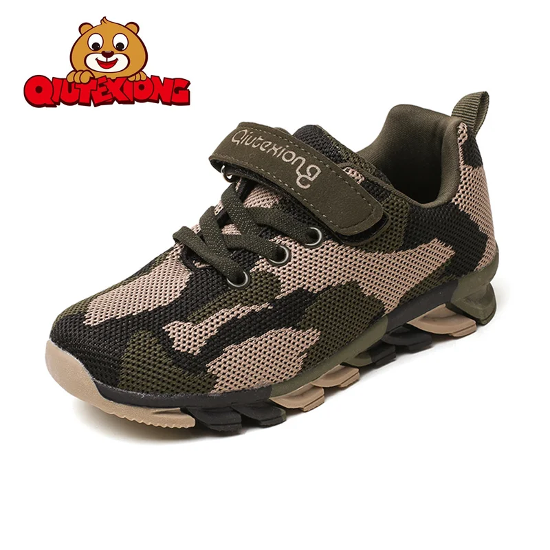 Новинка 2019 камуфляжные Детские кроссовки с дышащей сеткой повседневная детская