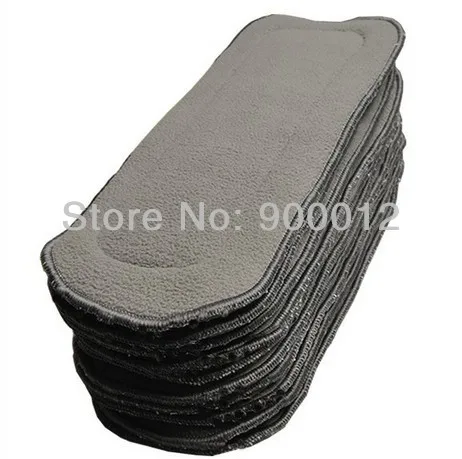 Bamboo Charcoal Sewn Inserts Cloth diaper For Baby Diaper washable reuseable baby diapers 350pcs Free Shipping