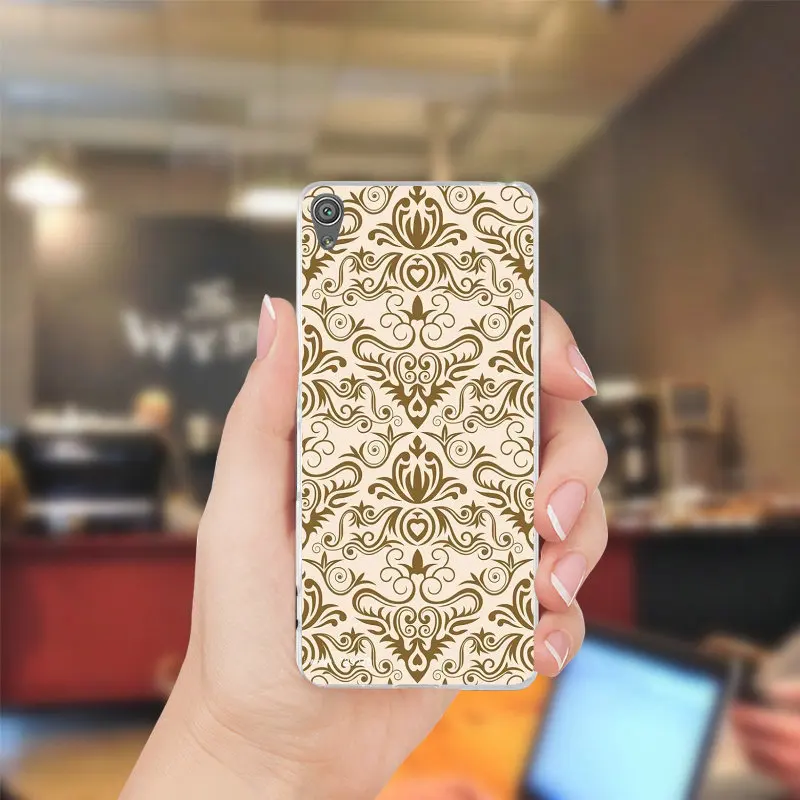 Красивая мандала цветок печати Мягкий силиконовый чехол для телефона sony Xperia Z Z1 Z2