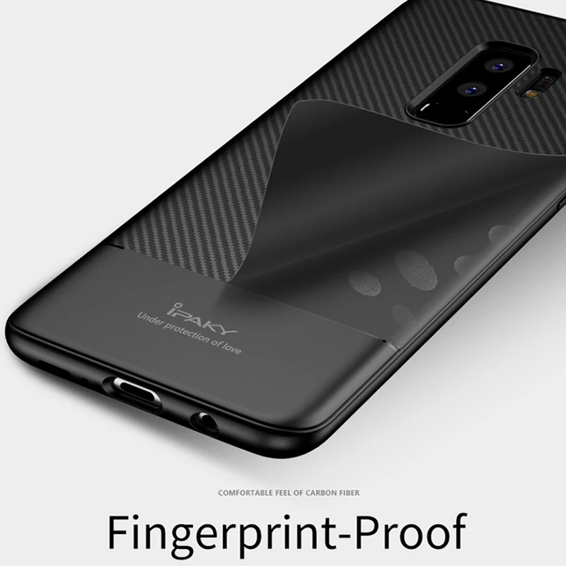 Для Samsung Galaxy S9 Plus Чехол iPaky Coque для чехол из углеродного волокна Мягкий силиконовый