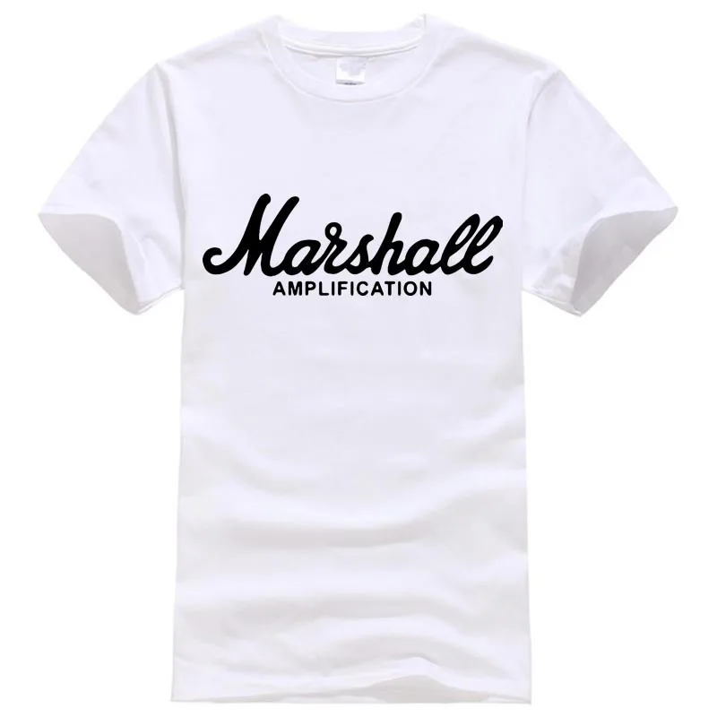 Горячая Распродажа 2017 года Лето 100% хлопок Marshall футболка мужская с коротким