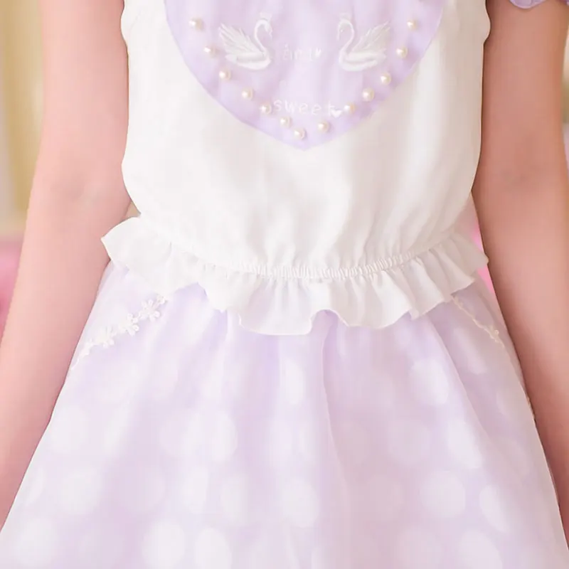 Женская шифоновая блузка с коротким рукавом вышивкой в виде сердца|chiffon blouse|short