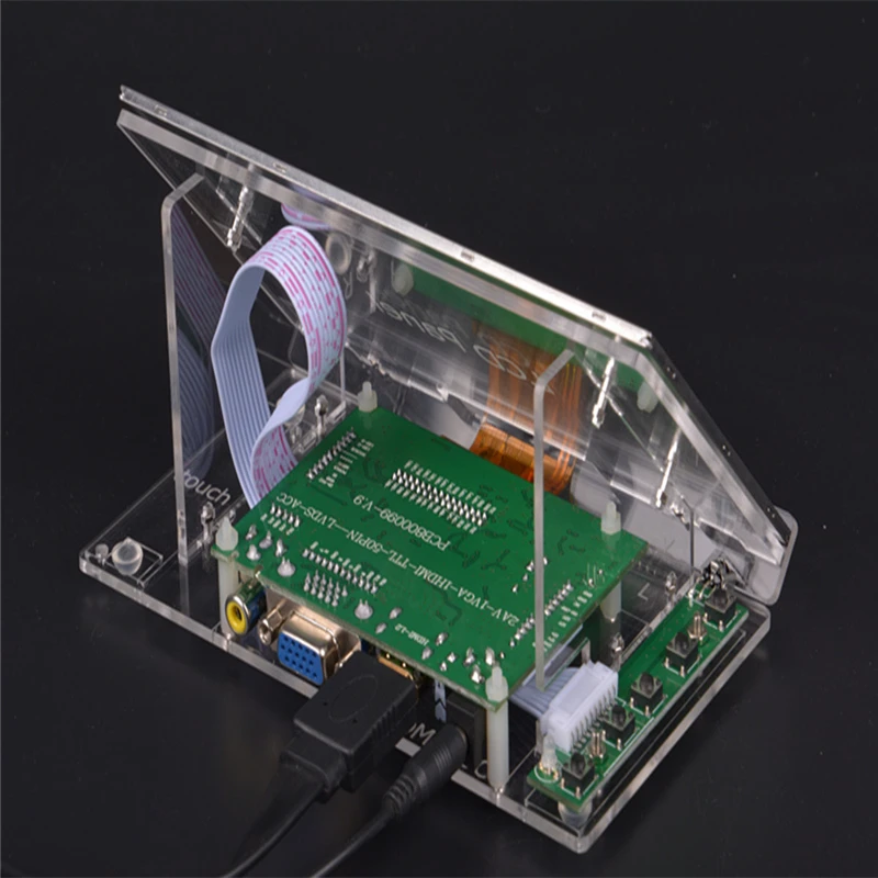 Raspberry Pi3 с 7 дюймовым HDMI HD 1024*600 сенсорным экраном модуль кронштейном корпуса