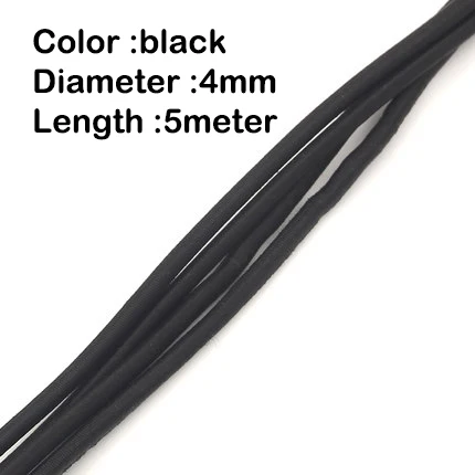4mm 5meter black 5-10 м/мешок 20-60 мм нейлоновая плоская эластичная лента для шитья аксессуары Резиновая лента для шитья тесьма для одежды Нижнее белье Черный Белый - Цвет: 4mm 5meter black