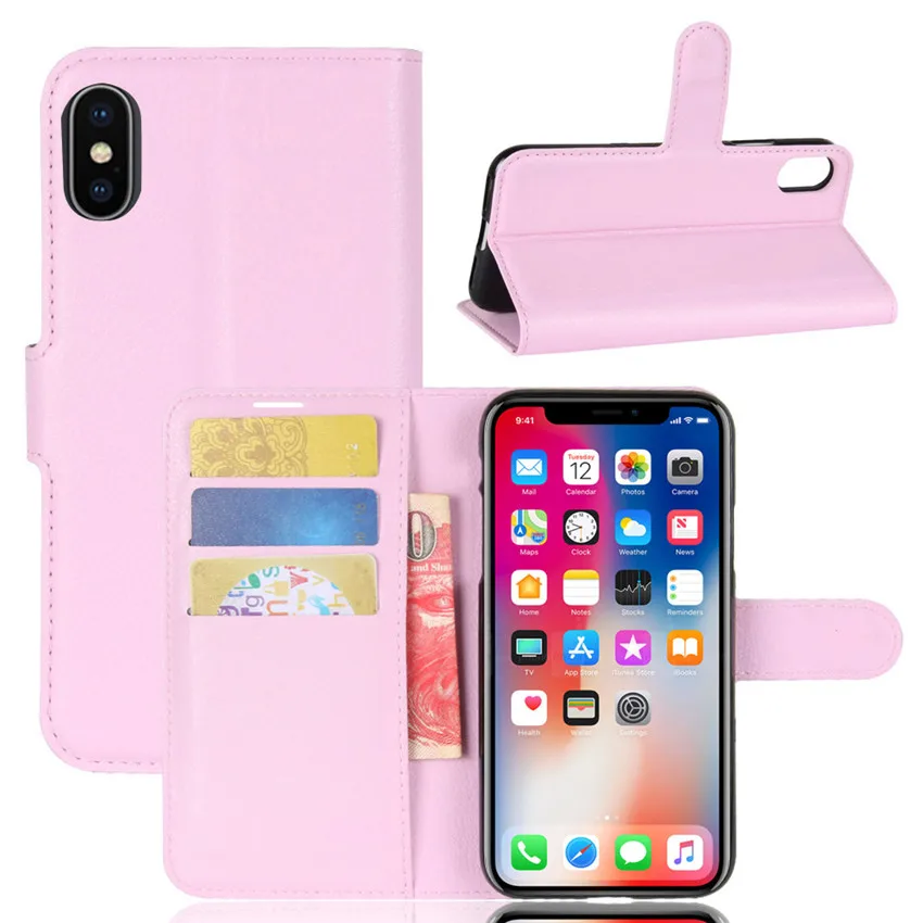 Для Oppo Realme 3 Чехол OPPO Reno 10X Zoom кошелек Флип Бизнес Стенд кожаный Капа чехол для телефона для Vivo Y17 y3 крышка Fundas - Цвет: Pink