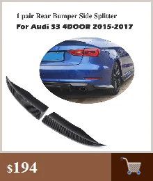 Автомобильный задний спойлер из настоящего углеродного волокна для Audi A3 8V S3 Sedan 4 двери 2013- задний багажник багажника крыло