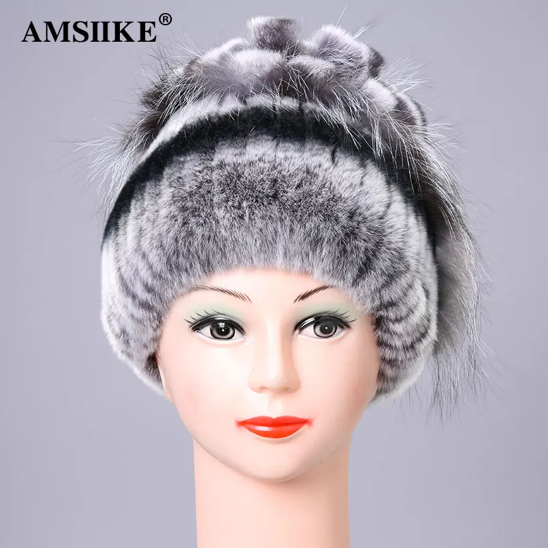 AMSIIKE Зимняя Шапка из Бобра с Бубоном Ченрнобурки TM2130|fur hat|beanie hatdesigner beanie hats |