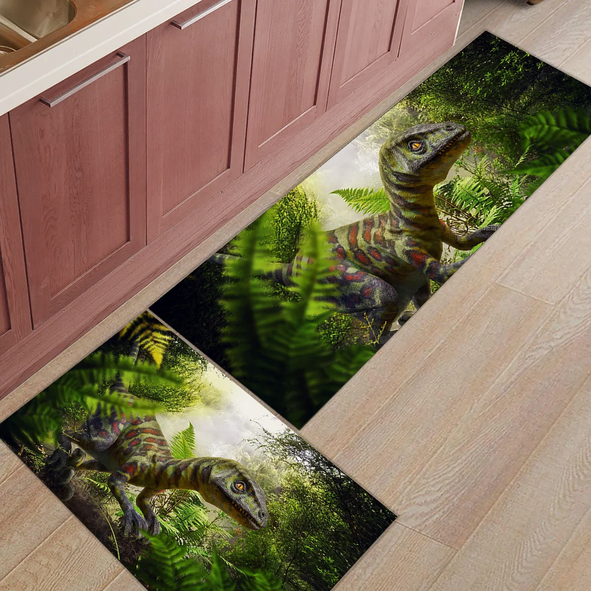 2 шт./компл. с принтом в виде динозавров для мальчиков коврик вход передняя дверь