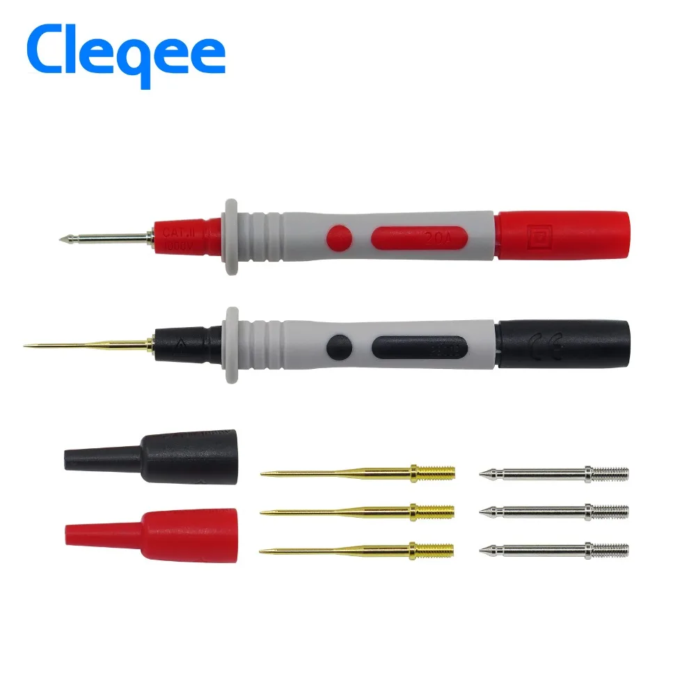 Cleqee P8003 p8001 1 Набор 2 шт. мультиметр зонд Сменные позолоченные иглы многоцелевая