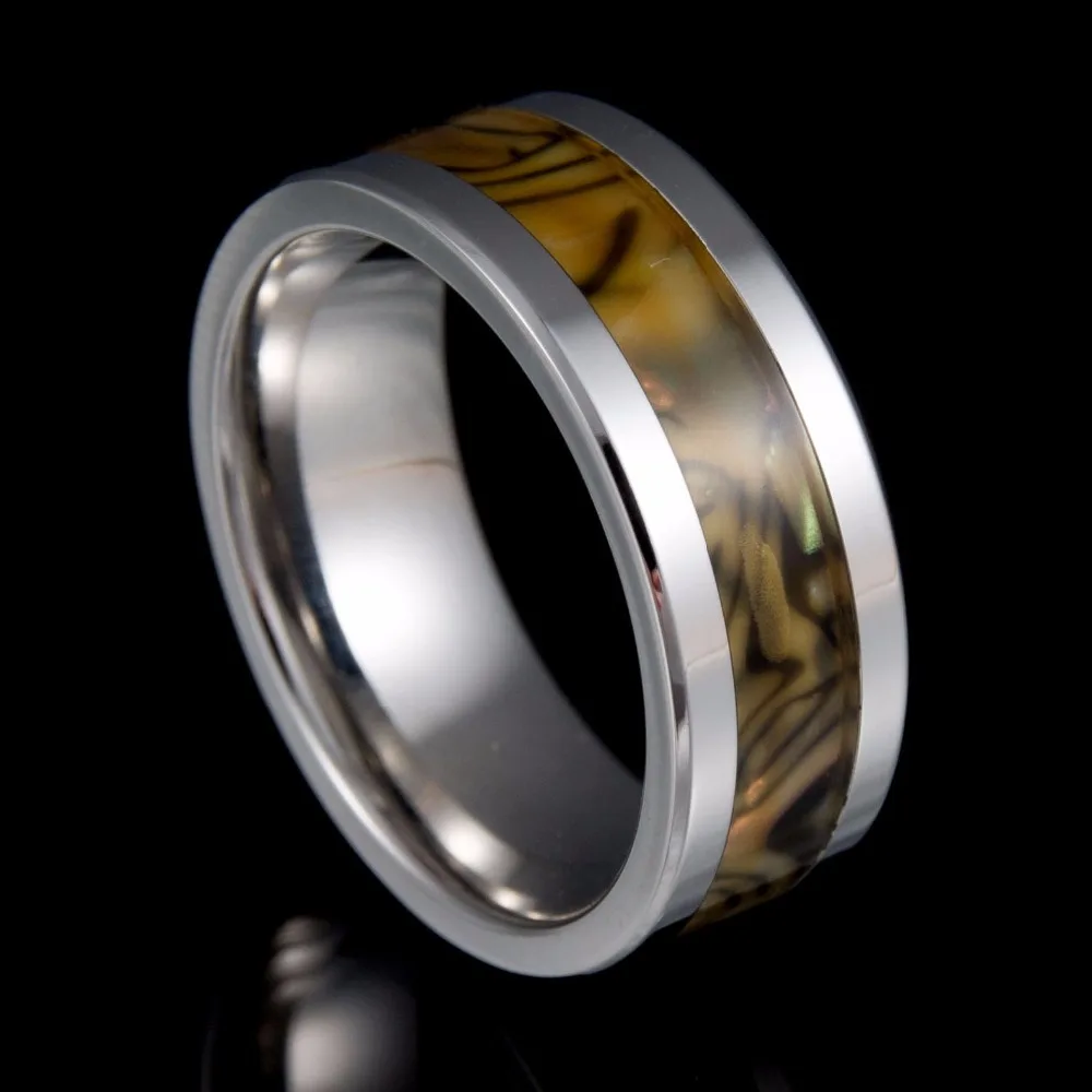 ELSEMODE Ретро панк 8 мм Высокое качество инкрустация оболочка титановая сталь