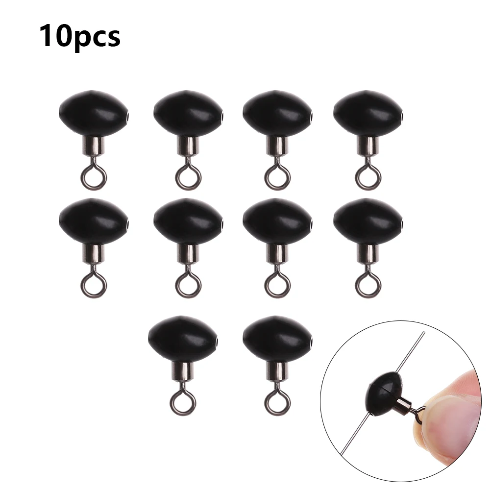 10Pcs Rolling Connector Fishing Tackle Running ledger zip slider beads swivels zig pulley clip line rigs Fishing Accessories