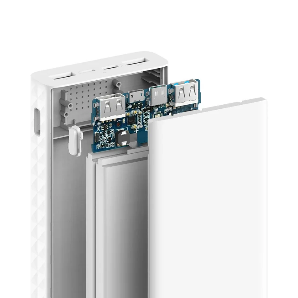 Внешний аккумулятор ZMI QC3.0 20000 мАч быстрая зарядка два USB и Type C зарядного