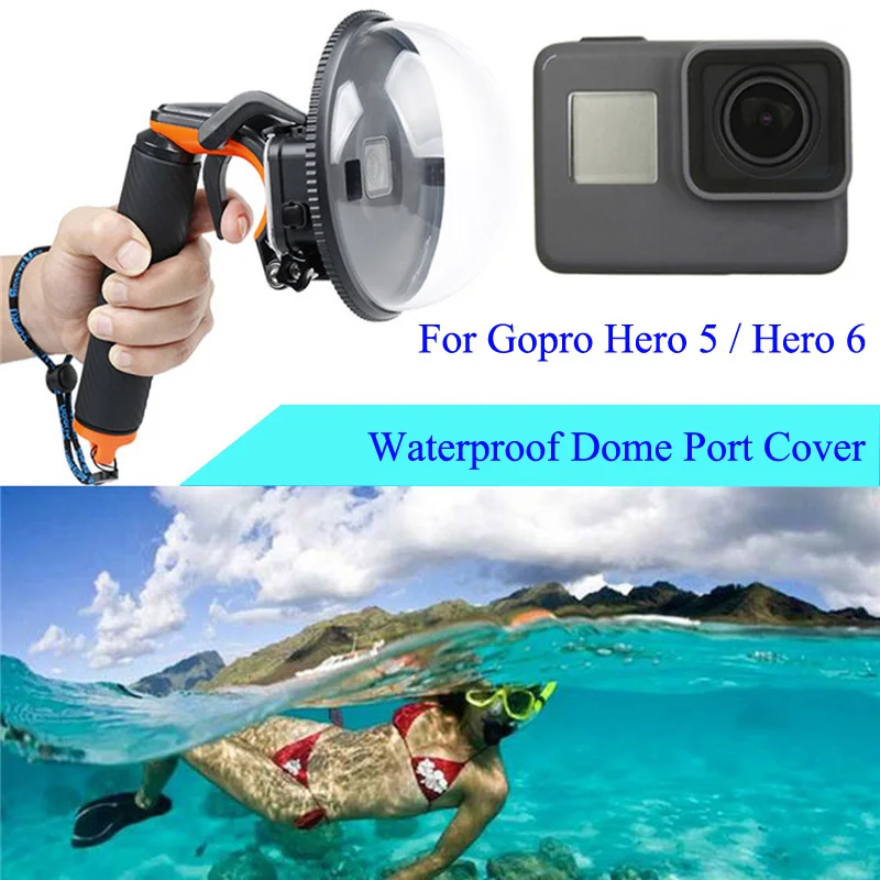 Водонепроницаемый купол Порты и разъёмы для GoPro hero 5 6 Камера объектив купольная