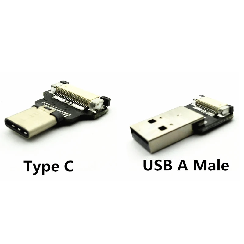 Тонкий Ультра USB кабель 5/10/15/20/30 см прямой стандартный плоский типа A Type C для видео