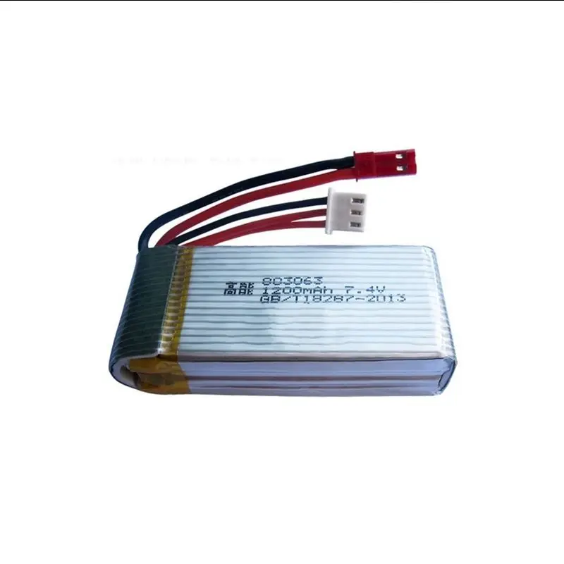 Бесплатная доставка! 7 4 в 1200 мАч 30C Lipo батарея JST вилка для RC MJX X101 YiZhan Tarantula X6
