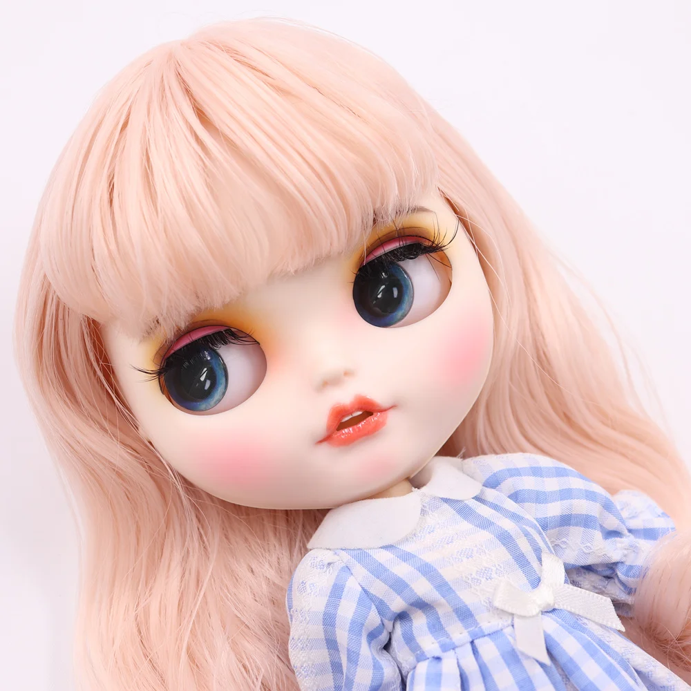 ICY DBS Blyth Doll For Series No.BL2352 Champagne Pink hair Open Mouth with teeth Carved lips Matte face Joint body 1/6 bjd | Игрушки и