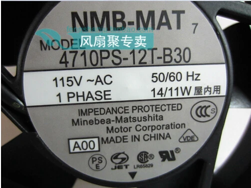 Новый оригинальный вентилятор переменного тока NMB12CM 12025 115V 14/11W 4710PS-12T-B30 |