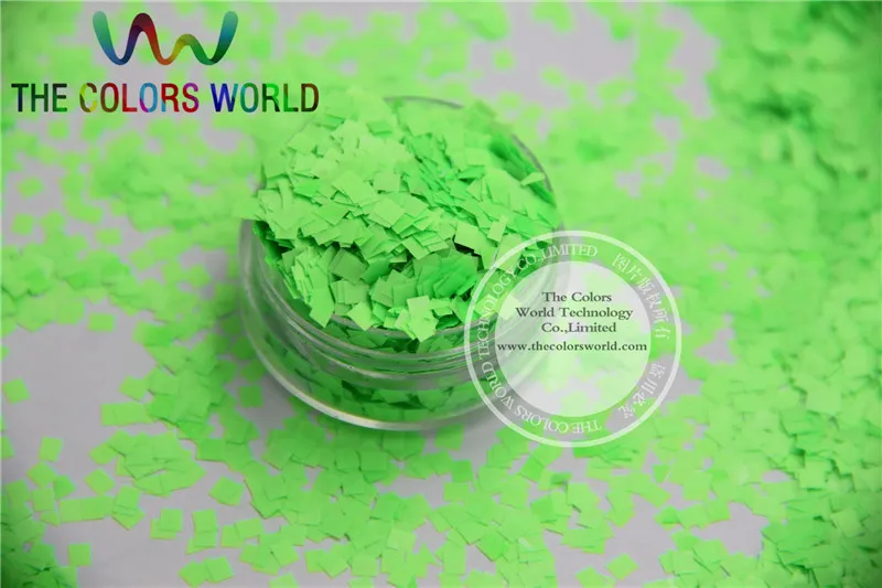 Блестящие неоновые зеленые блестки квадратной формы для дизайна ногтей размеры 2