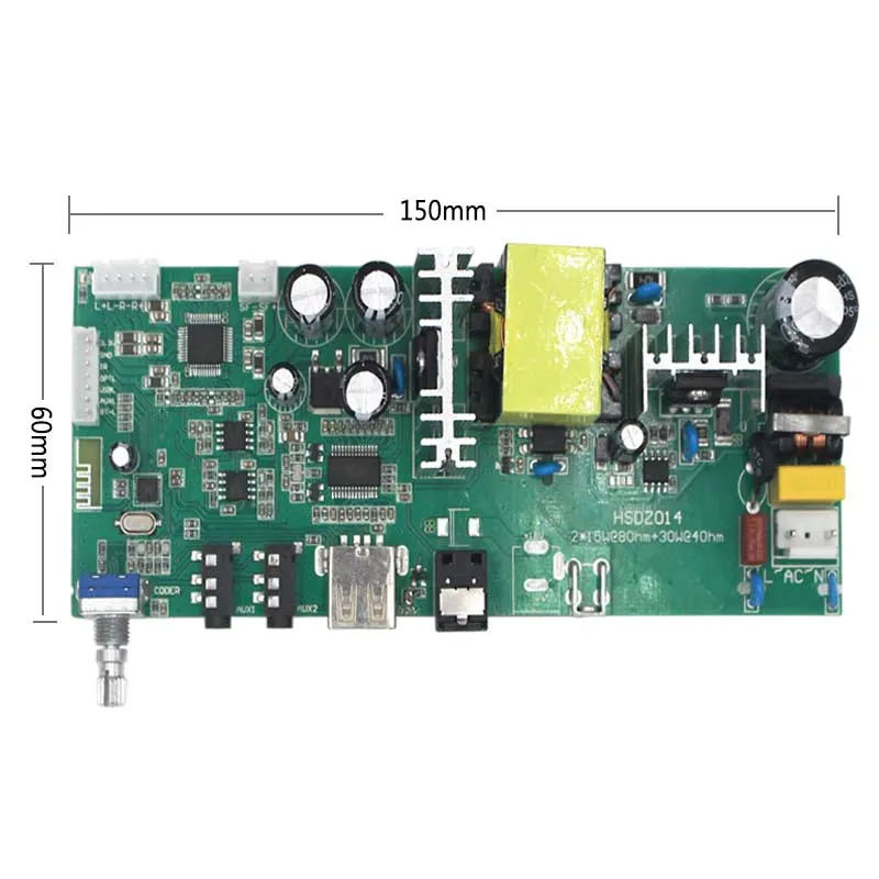 AC 110 В 220 В 4,2 Bluetooth сабвуфер усилитель плата 2,1 канальный Оптическое волокно AUX USB цифровой аудио усилители 15 Вт* 2+ 30 Вт