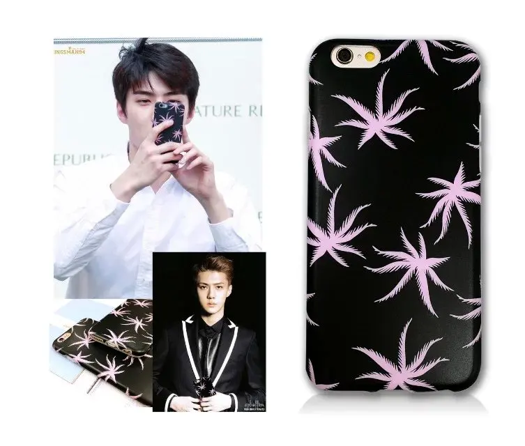 Мода прилив бренд корея EXO о Se хун того же пункта матовое кленовый лист одуванчик