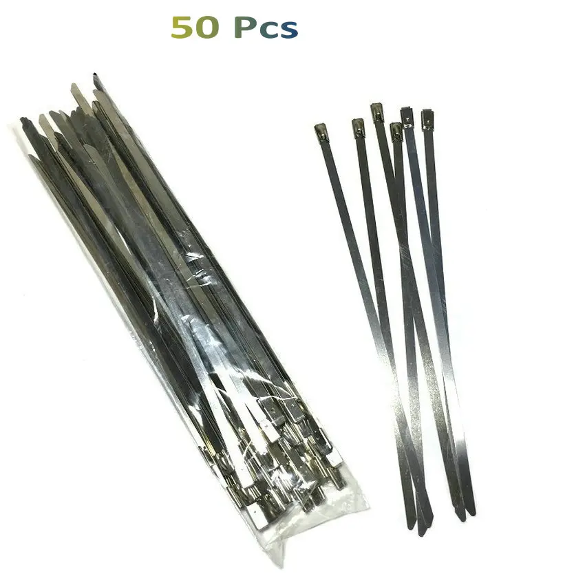 Металлическая кабельная стяжка из нержавеющей стали диаметром 5X300 мм 50 шт.|tie