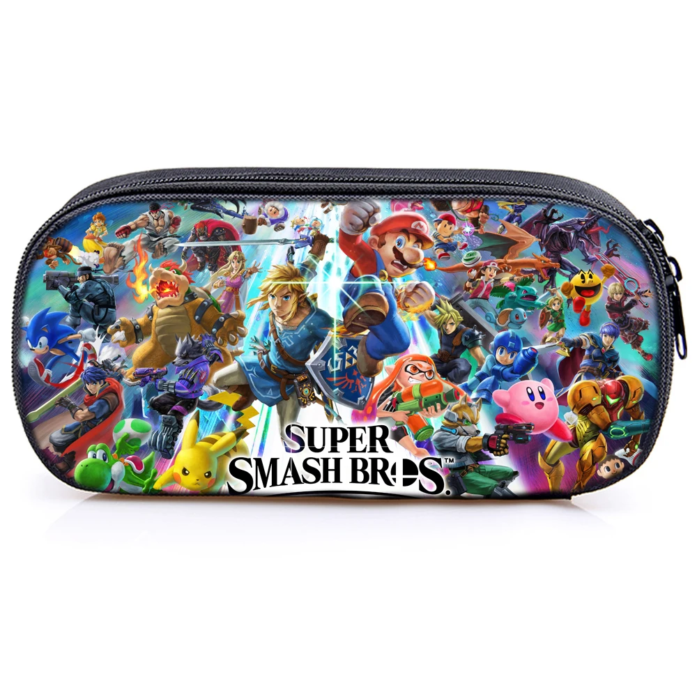 1 Чехол для карандашей Super Mario Smash Bros, косметический чехол для мальчиков и девочек, школьные принадлежности, канцелярские сумки для хранения, косметичка - Цвет: 1