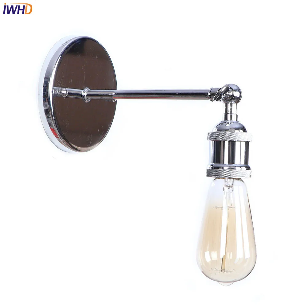 

IWHD Silver Edison Vintage Wall Lamps Wandlampen E27 4W LED Stair Light Loft Arm Retro Wall Lights Applique Murale Luminaire