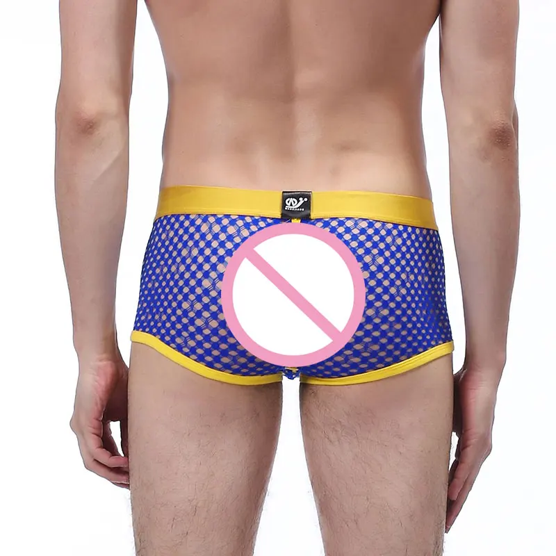 WJ сексуальное прозрачное Мужское нижнее белье боксер самакуэка Cuecas прозрачные