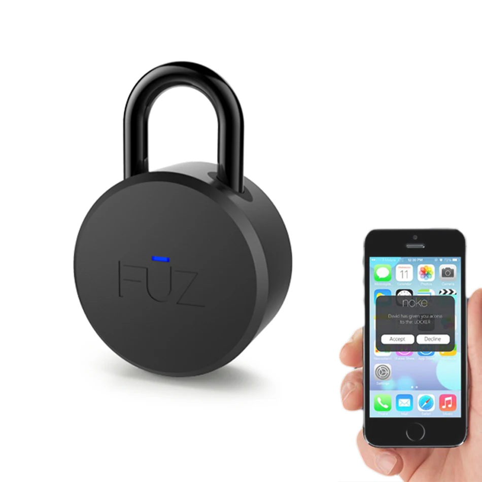 FUZ Noke БЕСКЛЮЧЕВОЙ Bluetooth умный замок без ключа Умный Замок мобильный iOS/Android приложение управление портативный круглый замок