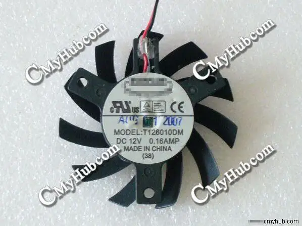 Охлаждающий вентилятор для графической карты ATI X1600, 2600, X800, 850, 8500GT, 3870, DFC601012L, T126010DM, 6010, 55 мм, 40 мм, 55x55x10 мм, 12 В постоянного тока, 2 контакта
