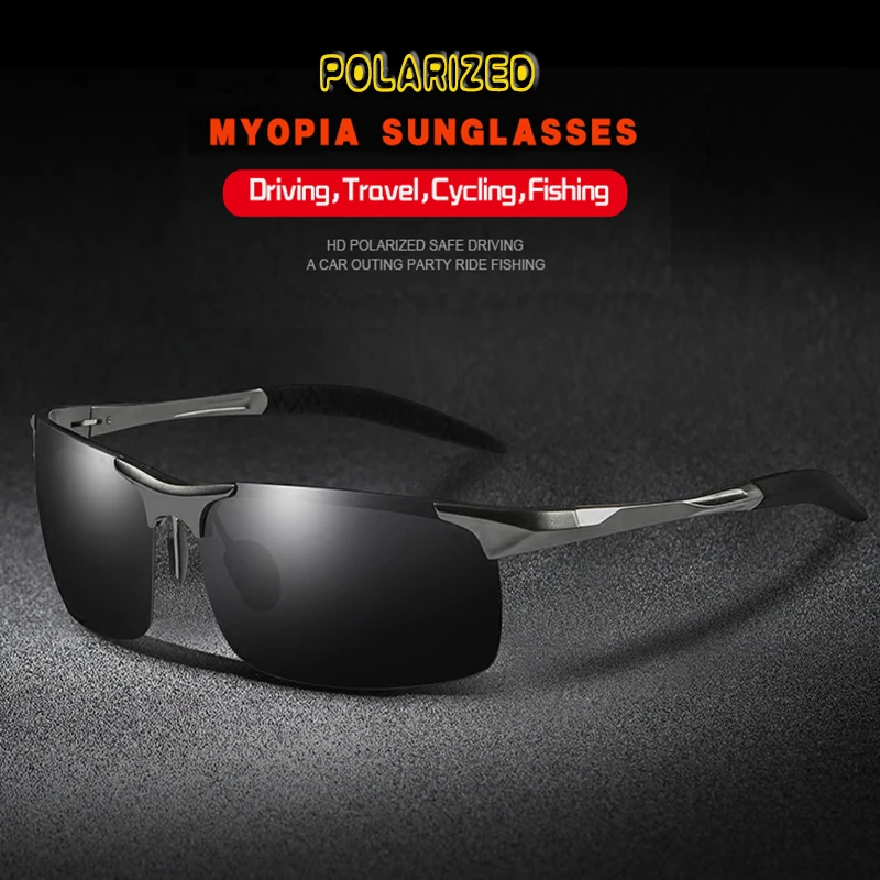 Myopia sunglasses diopter SPH -0.5 -1 -1.5 -2 -2.5 -3 -3.5 -4 -4.5 -5 -5.5 -6.0 CYL men drive polorized prescription sun glasses