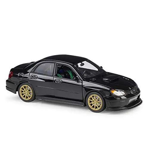 Черный Welly 1:24 Subaru Impreza WRX STI литья под давлением модель спортивный гоночный автомобиль Транспортное средство Новое в коробке - Цвет: Черный