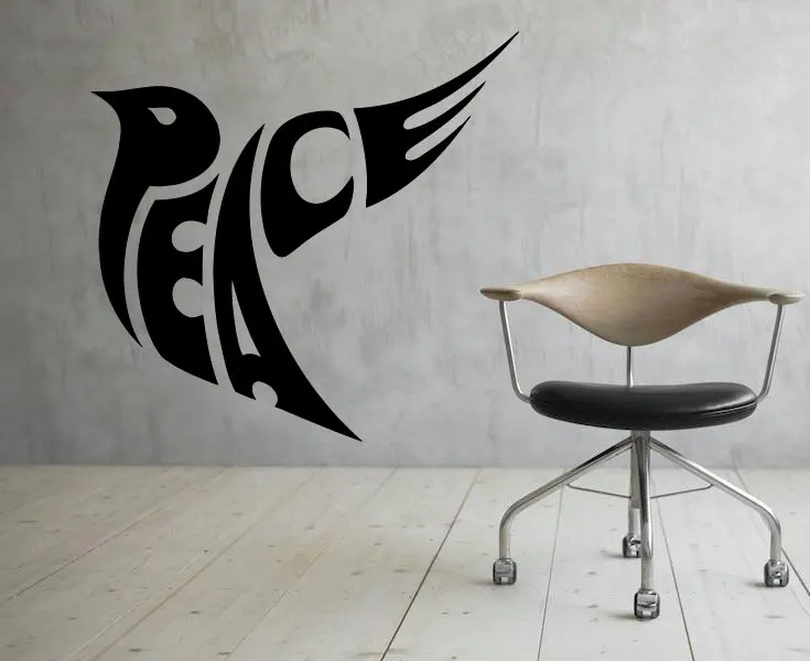 Знак мира наклейки на стену для детской комнаты мир птица узор наклейка