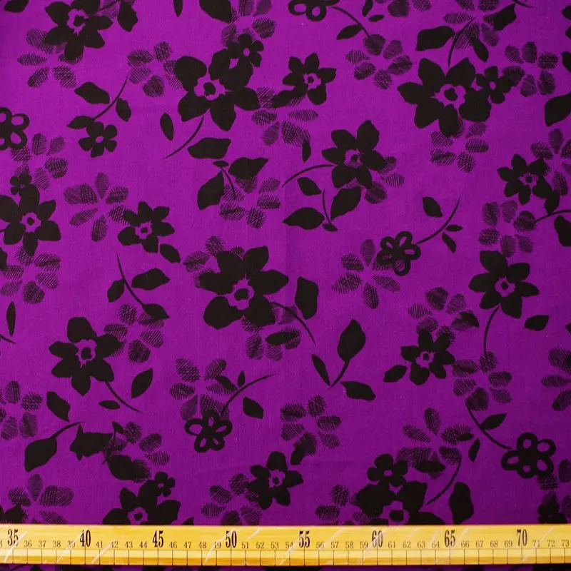 140cmx100cm Cotton Fabric for textile pathwork cloth - Flower on Deep Purple (209) | Дом и сад