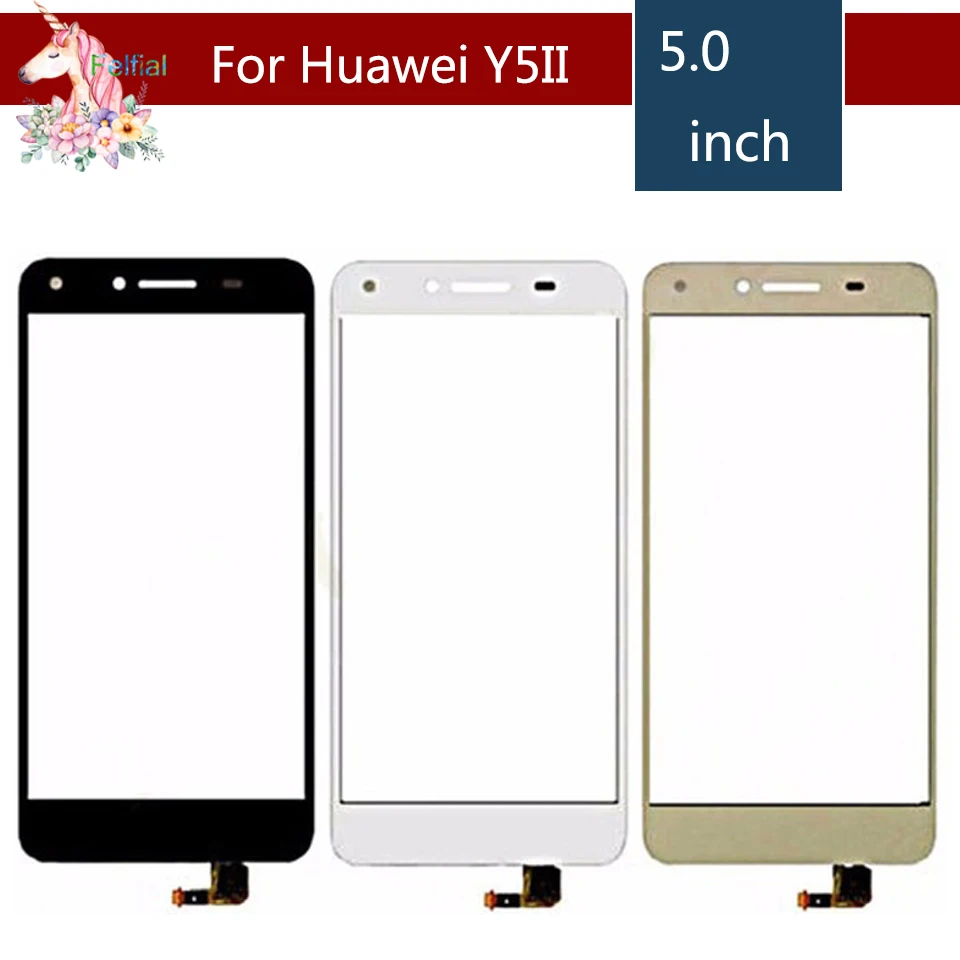 Купи 10 шт./лот, сенсорный экран для Huawei 5A Y5II Y5 II, сенсорный экран с дигитайзером для Huawei 5A Y5II Y5 II, сенсорная панель с внешним стеклом и объективом, дл... за 1,530 рублей в магазине AliExpress